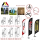 Square Flag Pole Outdoor Advertising Feather Pole Durable Beach Flag Pole